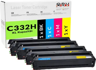 Produktbild von OBV Toner  XL Sparset für Lexmark c3326 C3326dw MC3226adwe MC3326adwe (BK/C/M/Y)