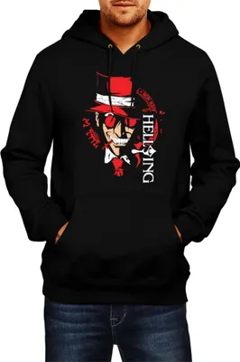 Obrázek produktu pro Pánská Mikina S Kapucí Manga Japan Anime Comics Animation Hellsing, Man S / Černá