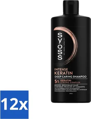 Produktbild von SYOSS - Keratin - Shampoo - Langanhaltendes Styling - 440ml - Vorteilspack - 12 Stücke