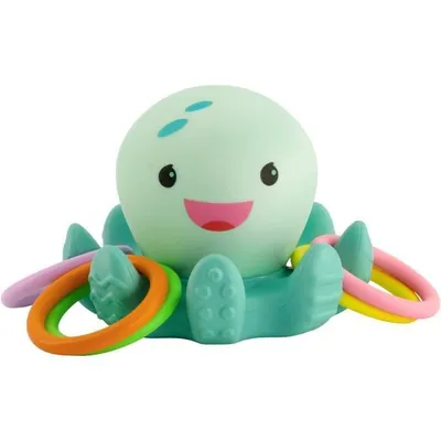Produktbild von Badespielzeug Oktopus mit Ringen, Infantino Leucht Oktopus Badespielzeug, Motorikspielzeug für Babys
