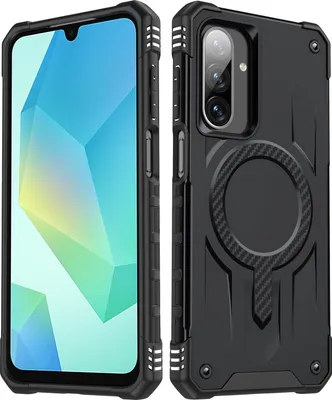 Produktbild von Magnetisch Hülle für Samsung Galaxy A16 / A26, Dual Layer PC TPU Stoßfest Handyhülle Schwarz