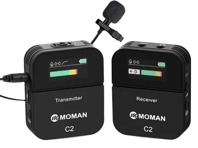 Image de Microphone cravate, sans fil, portée de 70 m, 1 émetteur et 1 récepteur