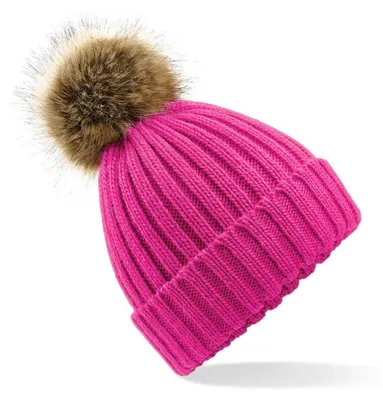 Immagine prodotto di Beechfield - Berretto a maglia grossa FK1439 (taglia unica) (fucsia)