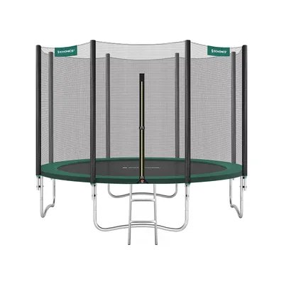 Zdjęcie produktu dla In And OutdoorMatch trampolina z siatką zabezpieczającą Melody - trampolina ogrodowa - 366 cm - trampolina okrągła - z siatką zabezpieczającą - z drabinką - czarnozielona