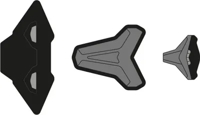 Produktbild von Lufteinlässe für TUCANO URBANO FASTFLIP Helme matt Schwarz