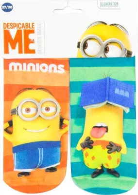 Produktbild von Minions Socken 2 Paar Uni Socks Outdoor-Socken, Größe 27-30
