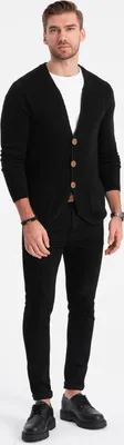Obrázek produktu pro Ombre Clothing Pánský kardigan Sablo černá L