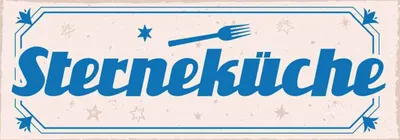 Produktbild von vianmo Holzschild 10x27 cm Sterneküche Küche Kochen