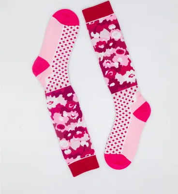 Produktbild von MEGAGROUP 2 Paar Casual Strümpfe Stricksocken Größe 35-39 pink