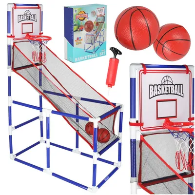 Obrázok produktu pre Basketbalová hra, športový set, prenosný, obsahuje 2 lopty a pumpu