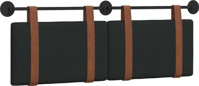 Produktbild von vidaXL Hängevorderseite Uni Schwarz 130 x 55 x 5 cm Antikes PU