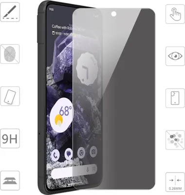 Produktbild von Für Google Pixel 8 3D Display LCD H9 Privacy Hart Glas Panzer Schutz Folie