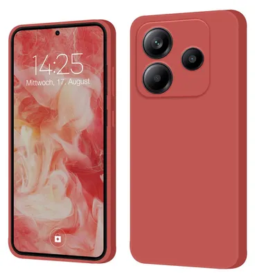 Produktbild von Hülle für Xiaomi Redmi Note 14 5G Case Cover Bumper Smartphone Softgrip Schutzhülle Farbe: Rot