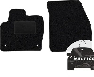 Produktbild von moto-MOLTICO Vorne Fußmatten Auto Velours Autoteppiche Schwarz Automatten Set 2-teilig passend für Land Rover Evoque 2011-2018