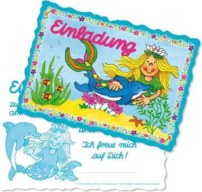 Produktbild von LUTZ MAUDER Kindergeburtstag Einladungskarten Nixe Sina