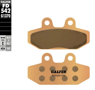 Obrázok produktu pre Plaquettes de frein Galfer - Céramique