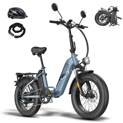 Produktbild von Motorrad Faltbares 20 Zoll Max 45 km/h 500 W Akku 48 V 24 Ah bis zu 120 - 150 km Wasserdicht IPX4 Motorräder, Blau