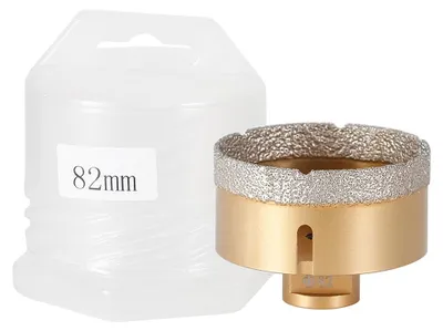 Produktbild von Mucola Diamant-Bohrkrone Ø 82 mm für Winkelschleifer Gold – M14 Gewinde, Fliesenbohrer für Feinsteinzeug, Granit, Marmor & Keramik, Trocken- und Nassschnitt, Profi-Qualität