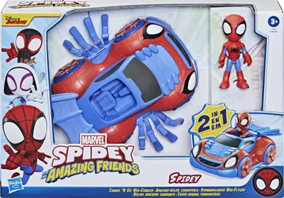 Produktbild von Hasbro Spidey and His Amazing Friends Verwandelbarer Web-Flitzer und Spidey; F19445X0