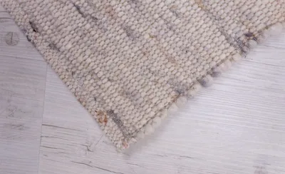 Produktbild von Handgewebter Teppich beige 090 x 060 cm  Wendbar