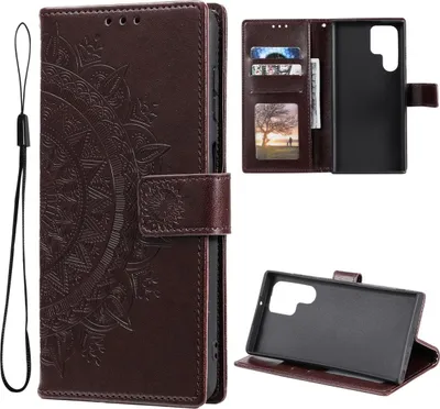 Immagine prodotto di Custodia per Samsung Galaxy S22 Ultra Mobile Phone Case Flip Case Cover Borsa Mandala