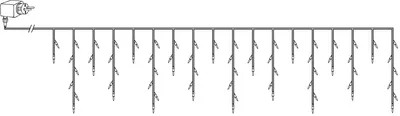 Produktbild von Best Season LED-Mini-Icicle, mit Trafo, 144tlg, warm white, grünes Kabel, mit Trafo,  outdoor, 444-15