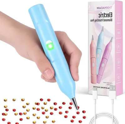 Productafbeelding van Elektrische Pen - Diamant Schilder Tool - Hobby Knutselen - Vacuüm Zuigtechniek - 16.5 cm - Zwart