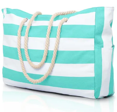 Immagine prodotto di Elzusha - Ampia borsa da spiaggia impermeabile con zip, ideale per le donne