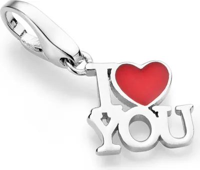 Produktbild von Charm Giorgio Martello Milano Schriftzug I love you, Silber 925 Silber Onesize