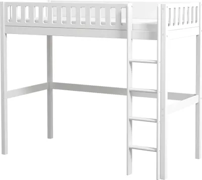 Produktbild von FURNLUX Hochbett Viggo Weiss 90x200cm / Hauptfarbe: Weiß / Abmessungen: 102 x 176 x 208 cm