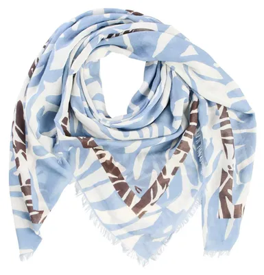 Immagine prodotto di Sciarpa da donna camel active, motivo a tutta figura, azzurra, abbigliamento donna - taglia unica