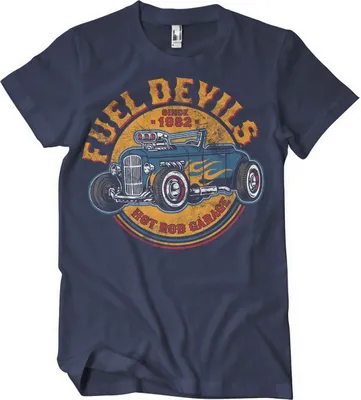 Produktbild von Fuel Devils Flame Rod T-Shirt - Small - Navy