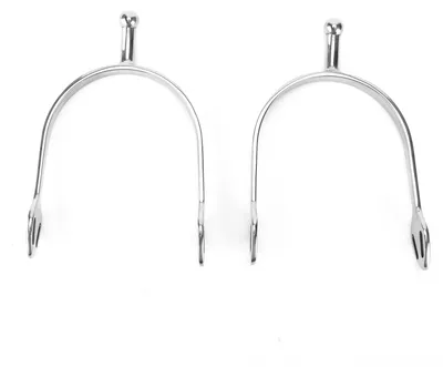 Imagen del producto de Espuelas de acero inoxidable con cabeza redonda, estilo inglés, seguras para los amantes del deporte ecuestre