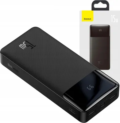 Produktbild von Baseus Powerbank 20000Mah 15W 2X Usb Usb-C Micro Usb Fast Charging