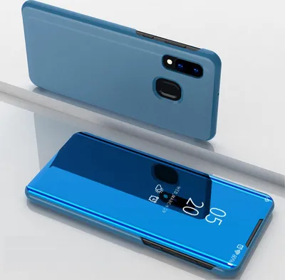 Produktbild von Handyhülle für Samsung Galaxy A30 Smart Cover Schutzhülle Clear View Case Blau