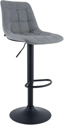 Produktbild von CLP Barhocker Mapun höhenverstellbarer Tresenhocker drehbar mit Polsterung grau Material Stoff
