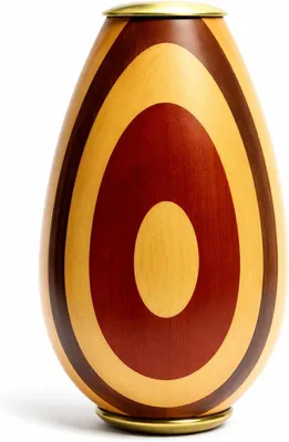 Productafbeelding van Ei-vormige houten caleidoscoop - Handgemaakte decoratieve caleidoscoop voor volwassenen