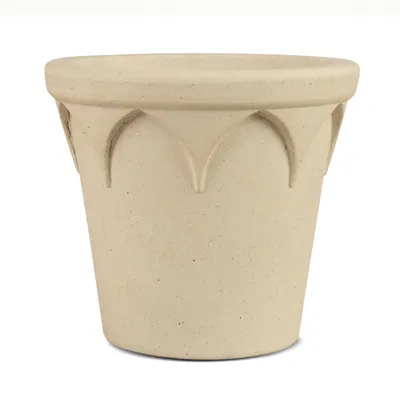 Produktbild von Beige Blumentopf Übertopf Töpferton Keramiktopf, Durchmesser 23cm, Höhe 14,5cm