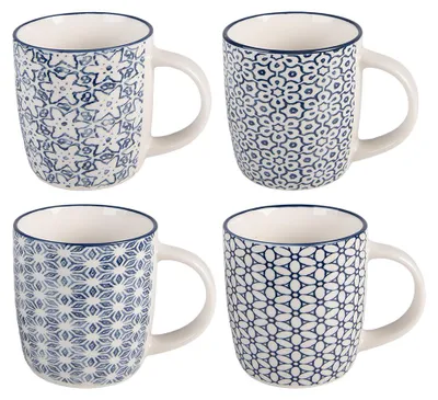 Immagine prodotto di Clayre & Eef Set di 4 tazze 300 ml Porcellana bianca