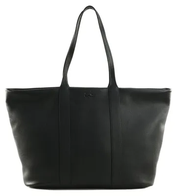 Image de LACOSTE Cuir sac shopper sac à épaule Shopping Bag Noir