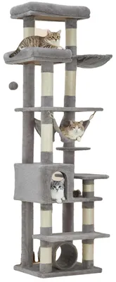 Immagine prodotto di Katzenbaum, design multistrato, aree relax accoglienti, color grigio chiaro