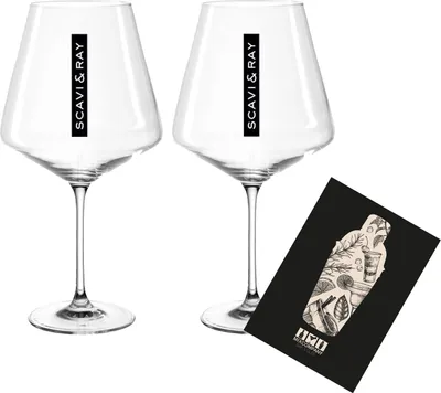 Produktbild von Scavi & Ray Weingläser NEU - 2er Set Glas / Gläser für Prosecco / Champagner / Wein Gläser Klar mit 0,2L Eichung