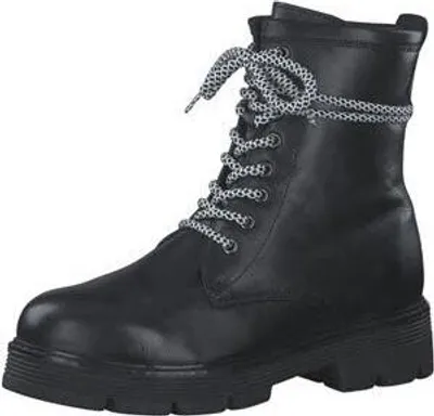 Produktbild von Marco Tozzi Damen Boots Stiefelette Gefüttert Schnürer Modeschuh schwarz 36