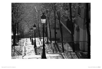 Productafbeelding van Heiko Lanio - Montmartre - Parijs - Kunstafdruk - 30x40 cm - Poster