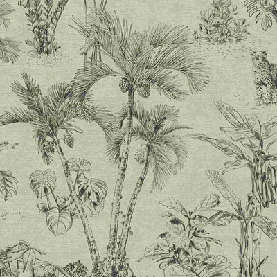 Produktbild von A.S. Creation Palmentapete Cuba Vliestapete tropisch braun schwarz
