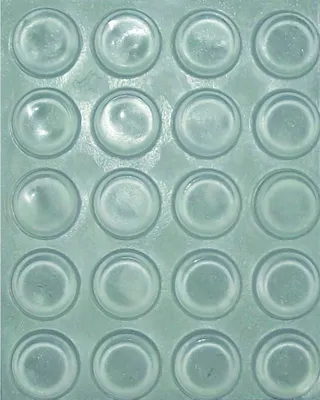 Produktbild von TDK1 Türanschlagdämpfer selbstklebend, rund, Ø13 x 4, Kunststoff transparent