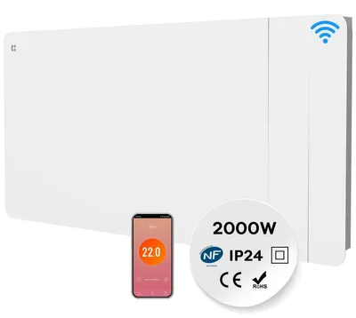 Image de Radiateur céramique - 2000 W - Wi-Fi - Pour 15 à 30 m² - Avec thermostat