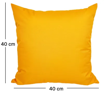 Produktbild von JACK 40x40cm Outdoor Lounge Kissen Dekokissen inkl. XXL-Füllung Wasserabweisend Sitzkissen Garten Stuhl Lotus Effekt, Farbe:Gelb
