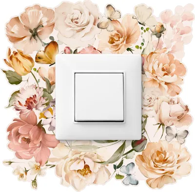 Obrázek produktu pro Nástěnná samolepka BLUMEN příroda kytice květin 20x20cm tetování na zeď pro dětský pokoj