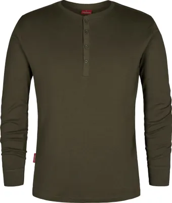 Produktbild von F. Engel Standard Grandad langarm-Shirt, Forest Green, Gr. L